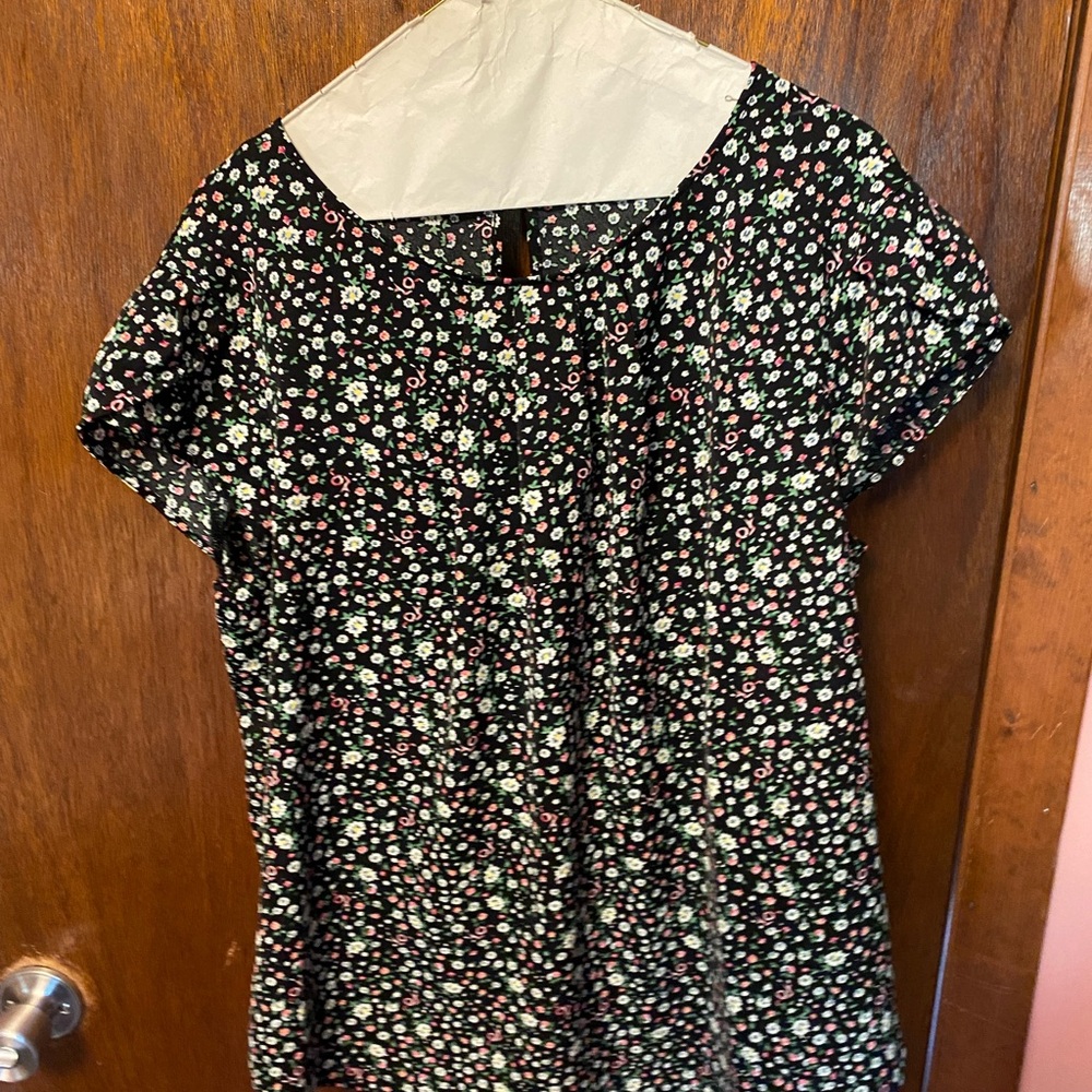 Elegant Black Floral Blouse